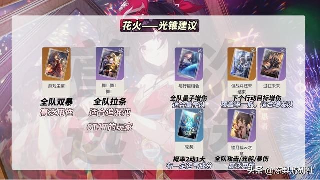 崩铁：花火培养攻略！3种配速推荐，光锥遗器配队建议