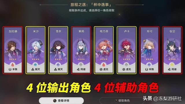 崩铁：角色8选1！杯中逸事哪位最适合你领取？分析对应情况