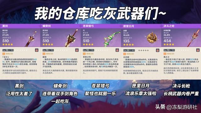 原神：4.0纪行武器怎么选？高上限选狼牙，稀缺度选遗祀玉珑