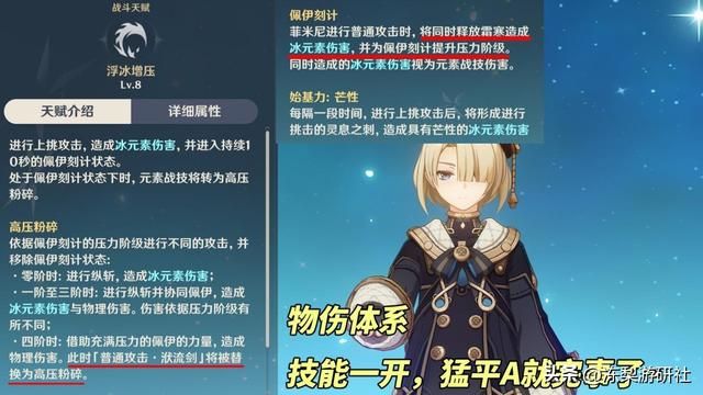 原神：首位碎冰反应相关角色！菲米尼培养攻略，冰物两开花