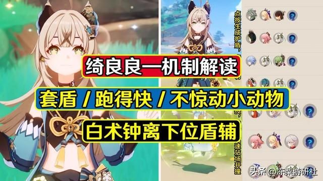 原神：绮良良强度如何？高价值的4星草盾，钟离白术下位替代