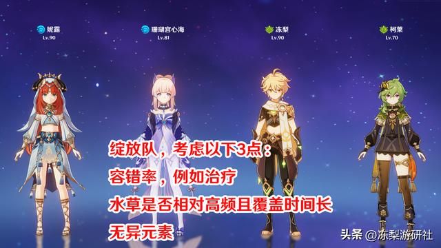 原神：妮露培养攻略，绽放或水伤皆可，附带武器圣遗物推荐