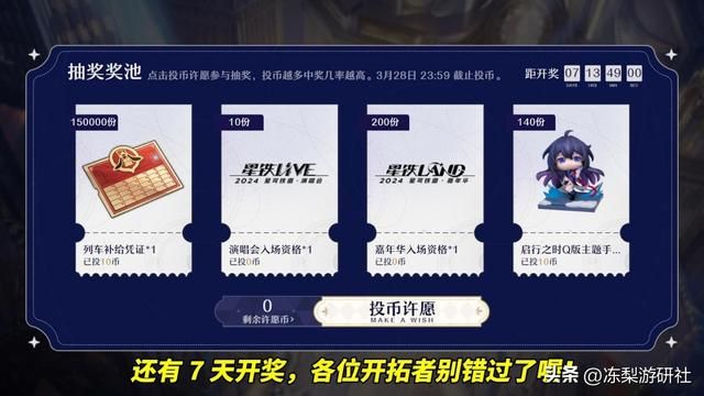崩铁：周年庆第1波来啦！月卡手办演唱会门票，别忘记了