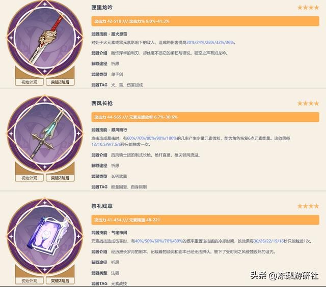 原神：3.3下半卡池曝光，4把限定武器，角色池倒是中规中矩