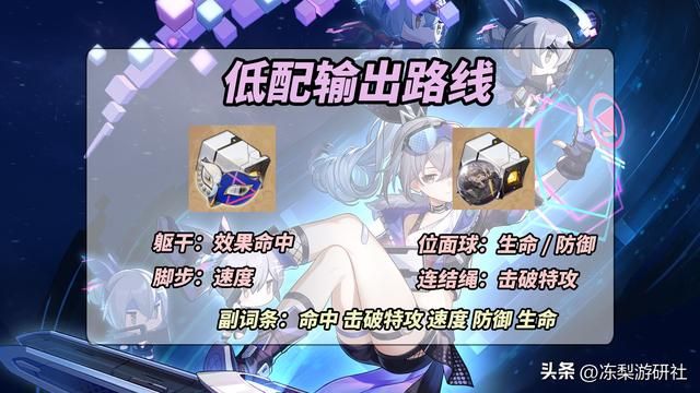 星穹铁道：银狼培养攻略，遗器3种方案选哪种？命中堆多少合适