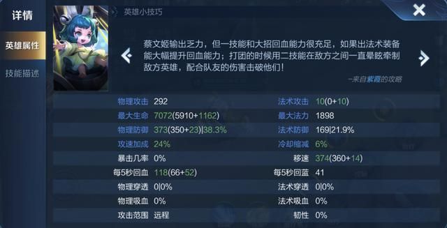 王者荣耀：不死鸟可以提升治疗效果，为什么蔡文姬不适合选择它？