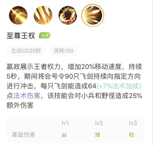 王者荣耀:版本强势英雄,中单法师嬴政的入门级攻略