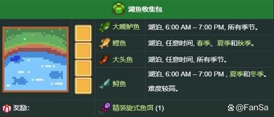 星露谷物语大嘴鲈鱼在哪里，星露谷物语大嘴鲈鱼什么季节