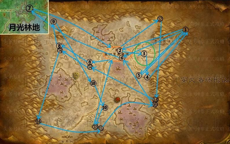 希利苏斯采集路线，希利苏斯矿石分布