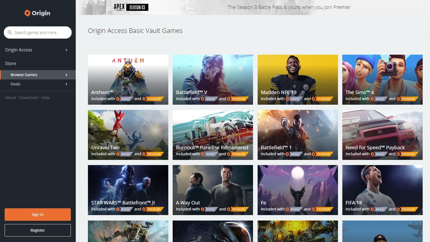 originea官网，Origin EA games