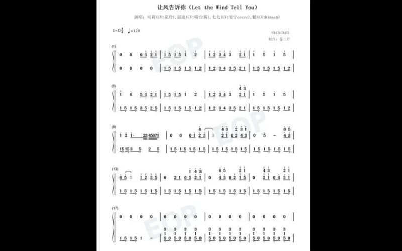 原神让风告诉你琴谱电脑版，原神让风告诉你琴谱和弦