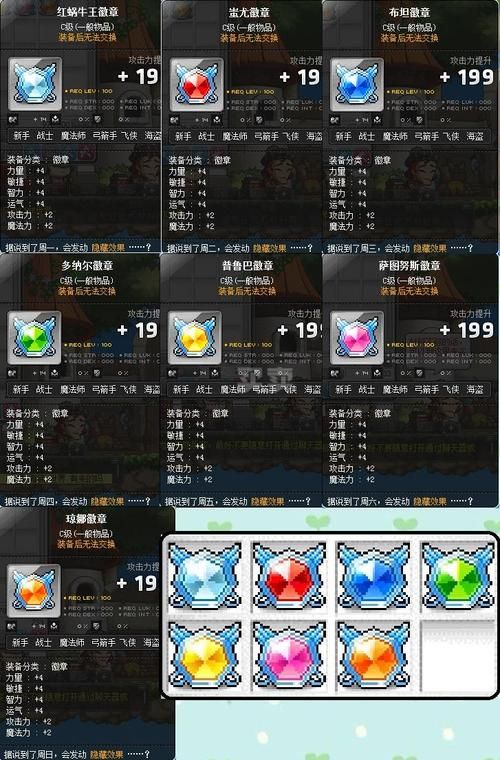 冒险岛怪物公园徽章隐藏效果,冒险岛怪物公园徽章套装效果