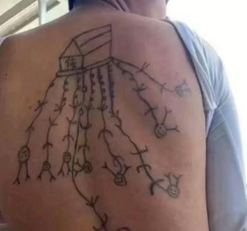 九龙拉棺纹身图案搞笑,九龙拉棺纹身图案手稿