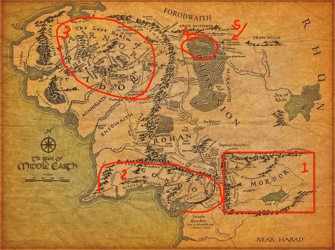 指环王地图不科学，指环王地图高清大图 中文版