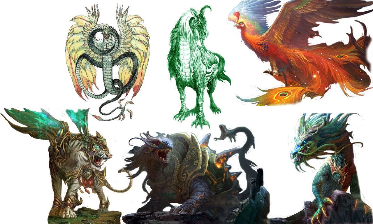 上古六神兽图片,上古六神兽腾蛇图片