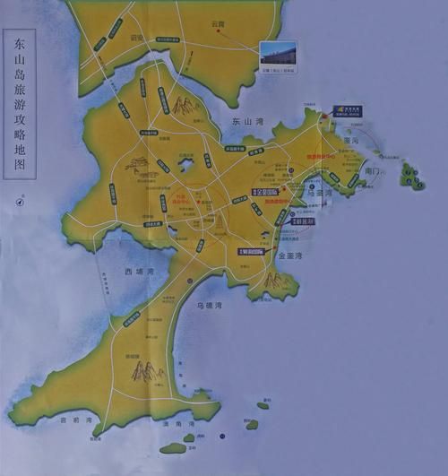 东山岛地图高清地图 旅游地图，福建省东山岛地图