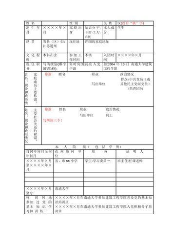 家庭出身怎么填写，政审家庭出身怎么填