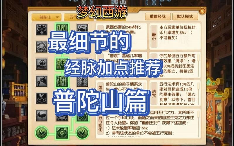 梦幻西游普陀山加点攻略电脑版,梦幻西游普陀山加点怎么加