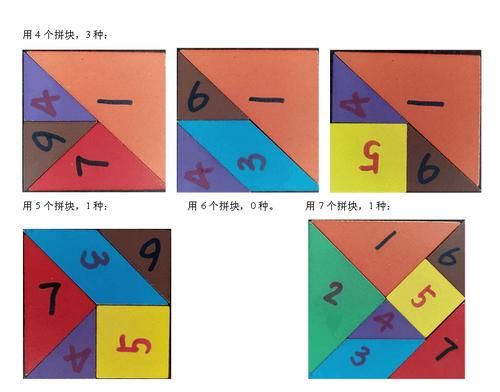六块七巧板拼正方形,七巧板拼正方形图案