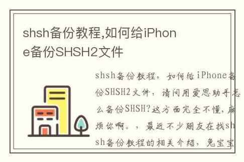 备份shsh2教程,备份shsh有什么用