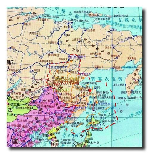 俄罗斯远东地图中文版高清，俄罗斯远东地图全图