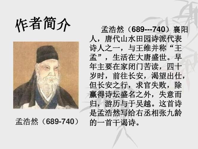 孟浩然的资料简介20字，孟浩然的资料整理
