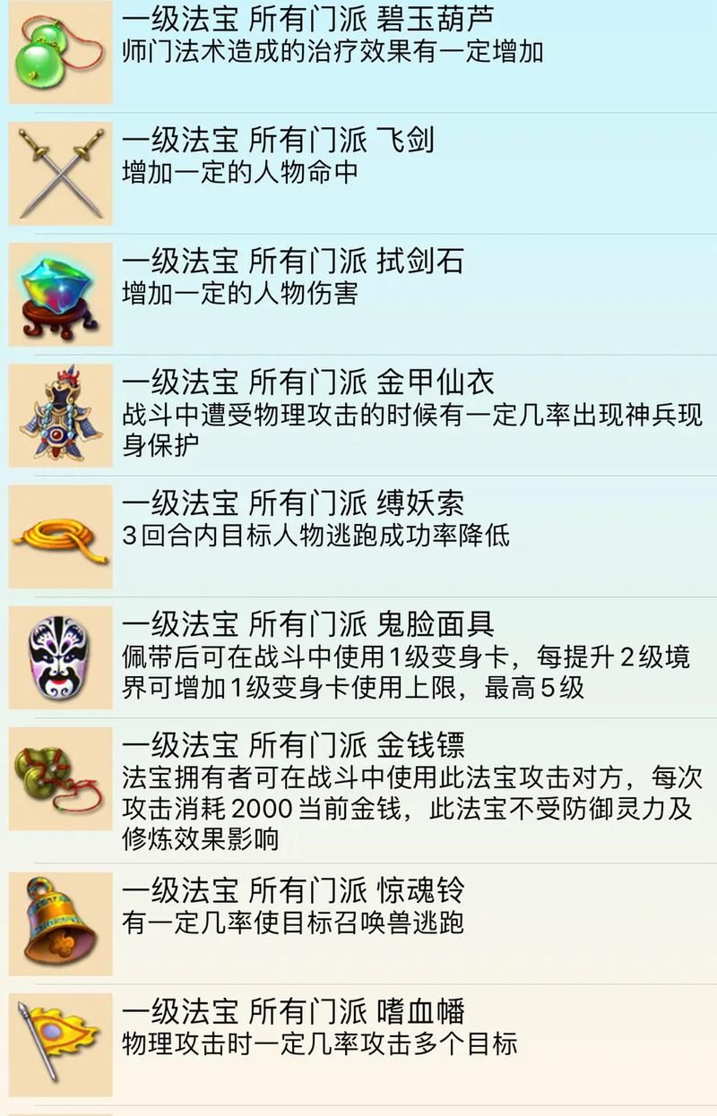 梦幻西游法宝排行榜:那些值得你拥有的顶级法宝