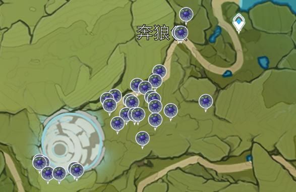 奔狼领钩钩果采集点:9个果实轻松获取