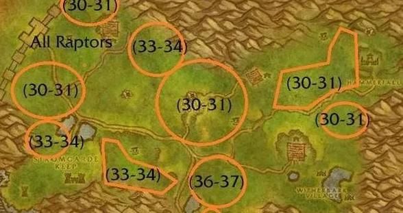 魔兽世界重皮掉落地图，刷重皮必看