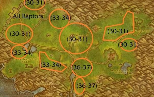 魔兽世界重皮掉落地图，刷重皮必看
