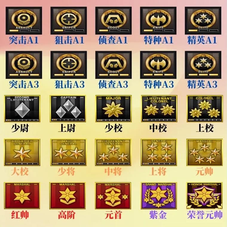 穿越火线CF等级图标详解：快速提升你的游戏等级