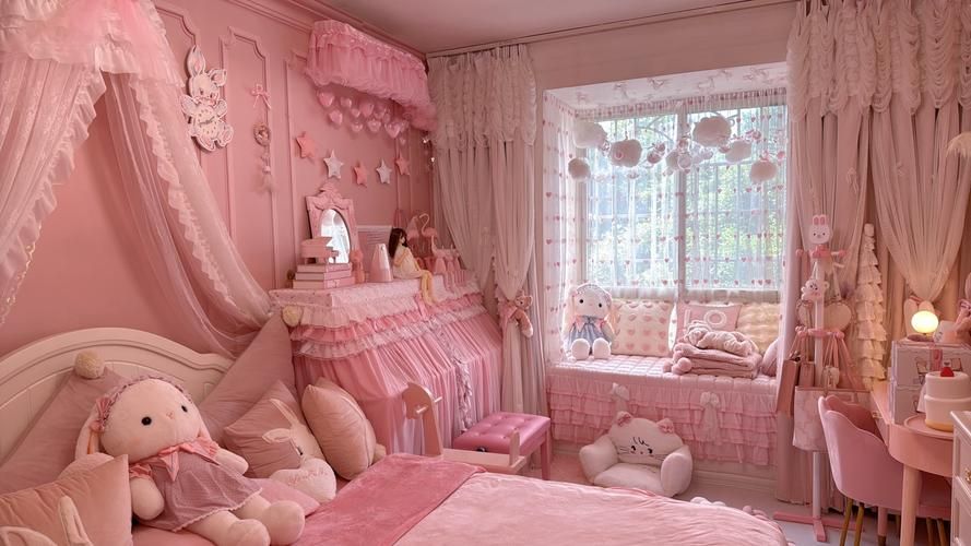 豪华公主卧室装修案例：少女心爆棚