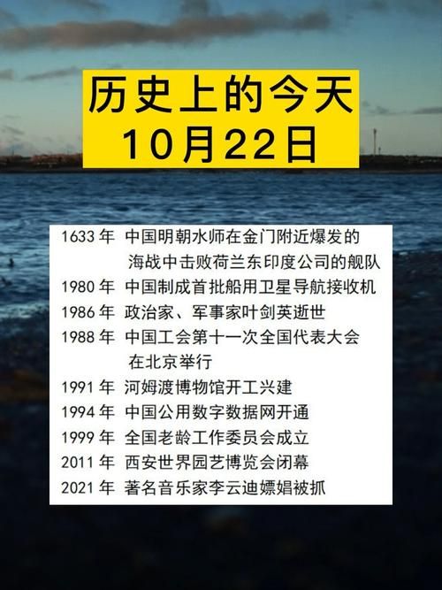 10月22日：历史上的今天，有哪些值得纪念的事件？