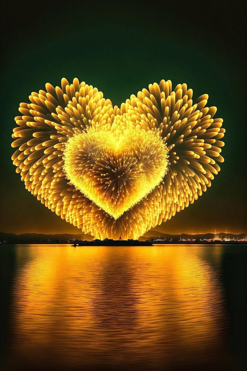 绝美爱心烟花燃放!浪漫七夕,与你相约