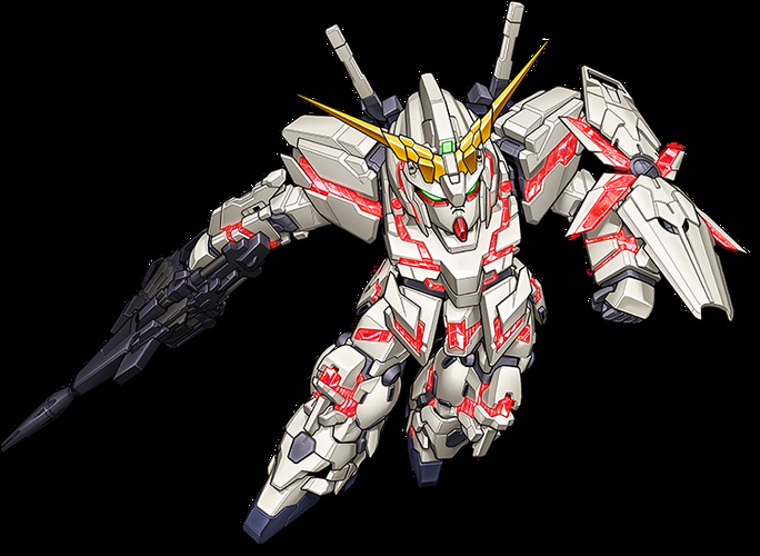 热血机战：黑色独角兽高达报丧女妖的战斗场景