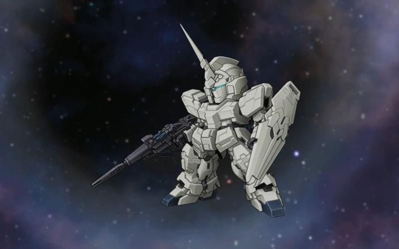 热血机战：黑色独角兽高达报丧女妖的战斗场景