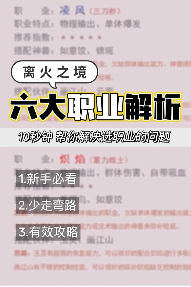 游戏职业大全：从入门到精通的职业选择指南！