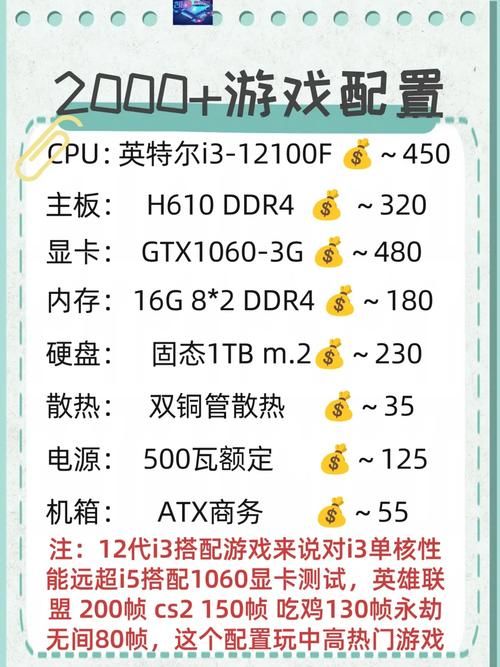 玩游戏电脑配置推荐：主流游戏配置清单，照着买不踩坑！