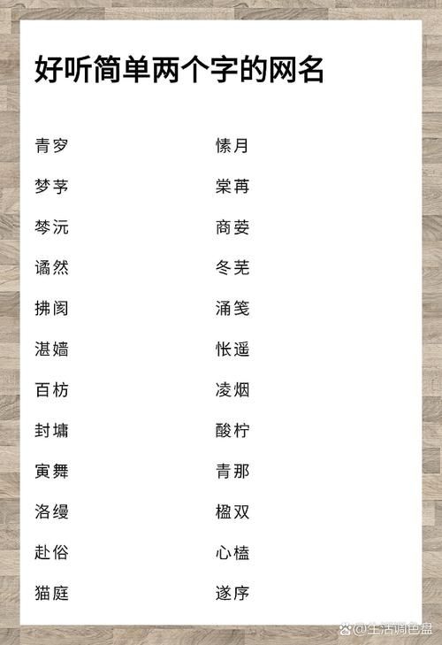 适合女生玩的两个字游戏名字，简单又独特看这里！