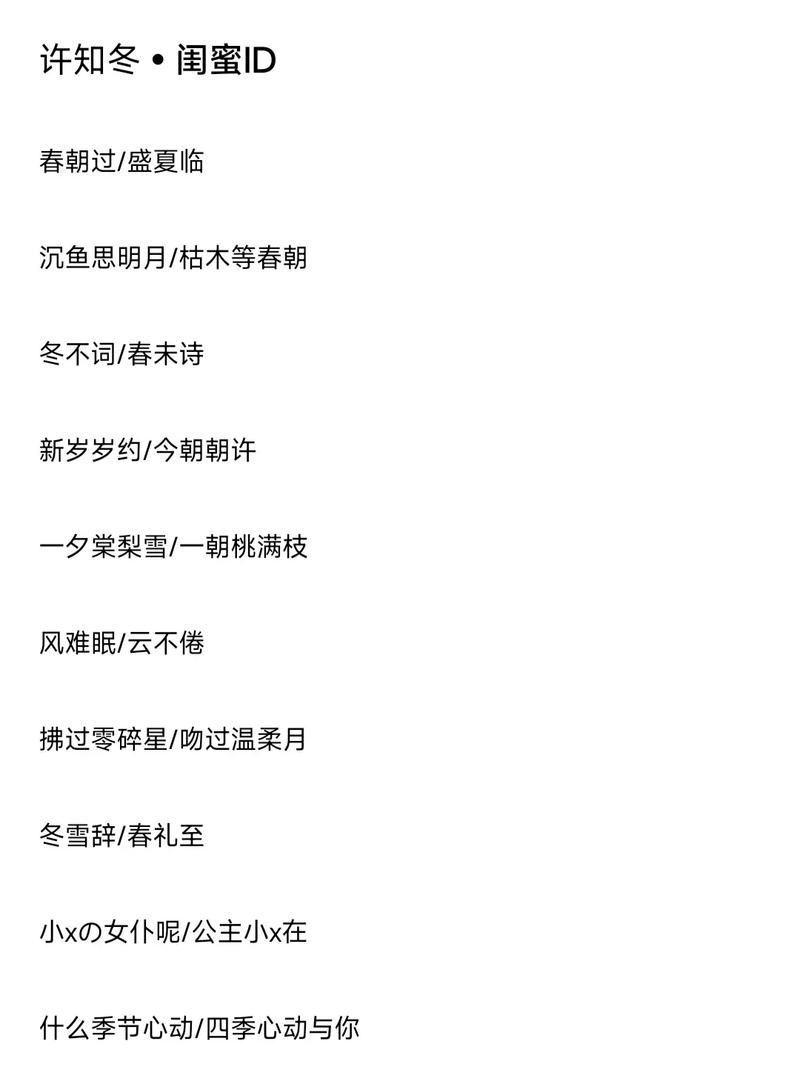 闺蜜游戏名字大全来啦！快和姐妹一起选个好听的！