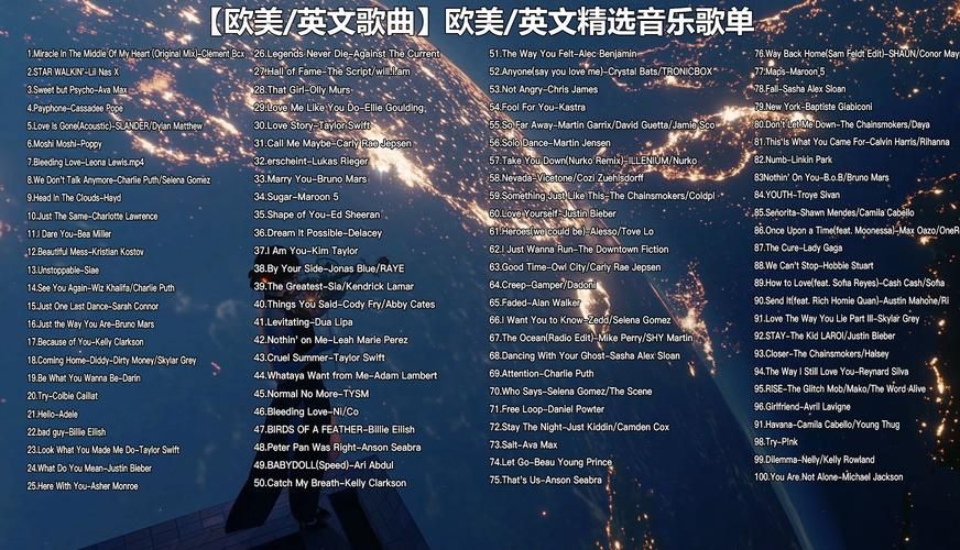 10首很有感觉的英文歌适合深夜单曲循环