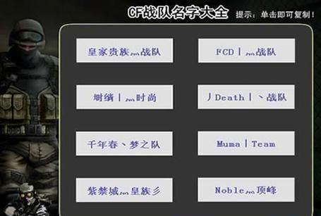 cf战队名字英文怎么取 这些技巧要知道