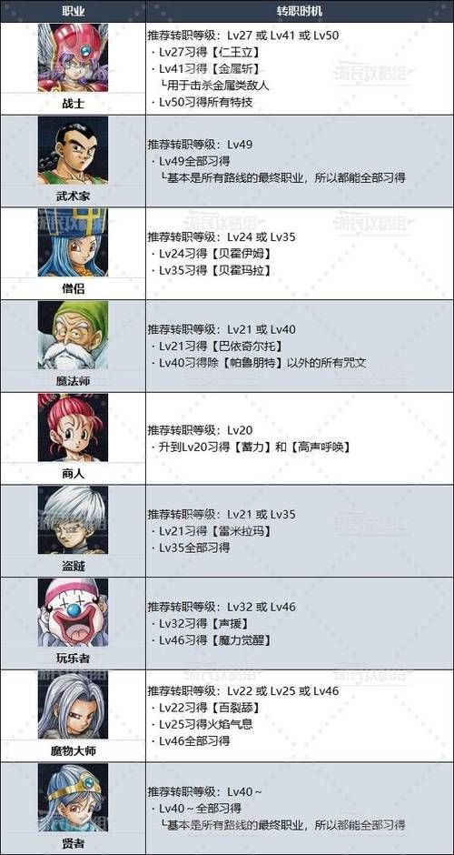 fc勇者斗恶龙6职业选择指南 哪个职业最强最好用