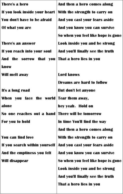 hero中文歌词背后的故事 原来这么感人至深