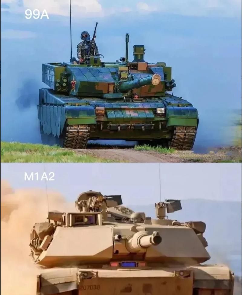 中国99a2主战坦克全面对比美军m1a2谁更厉害