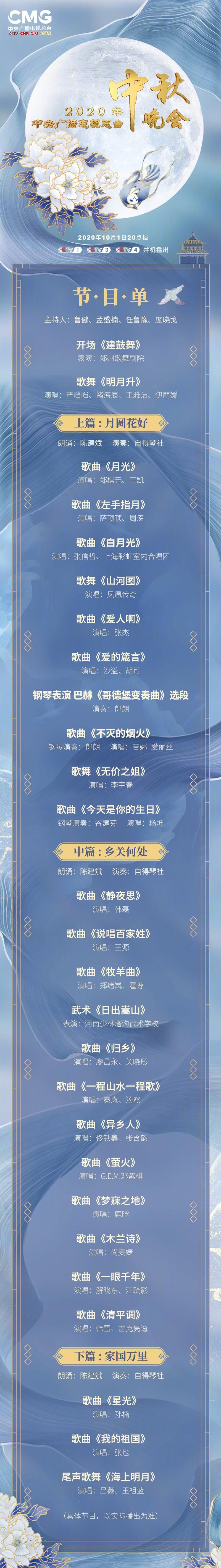 中秋节晚会节目单大揭秘今年有哪些新看点