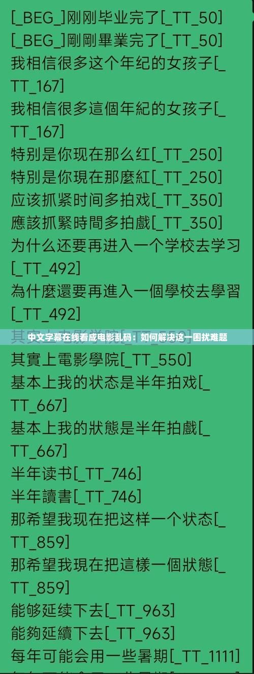 为什么会出现中文字幕乱码文字 详细解析来了