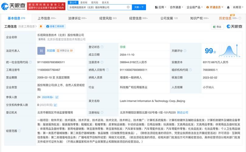 乐视网总经理辞职消息曝光 公司股价应声下跌