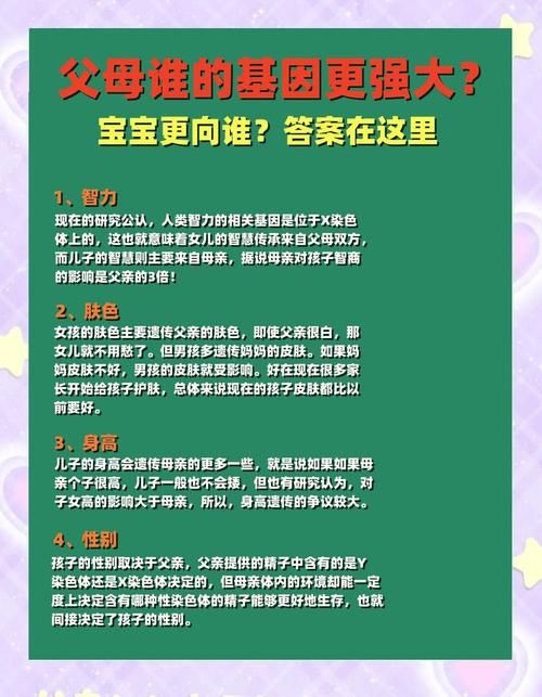 从父母基因看如何预测宝宝未来长相