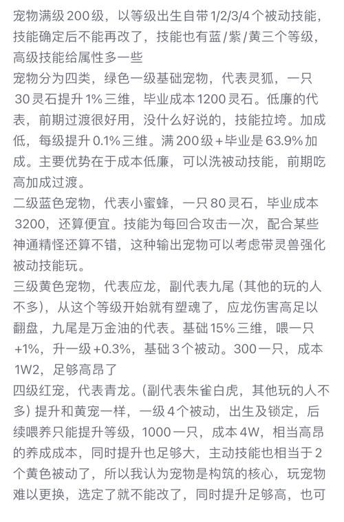 仙侠世界玄兽培养指南 快速提升战力秘诀